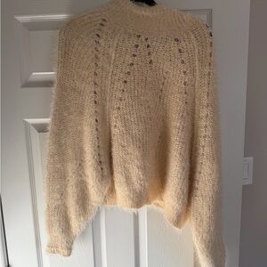 Lush Cream Women's Turtleneck Sweater